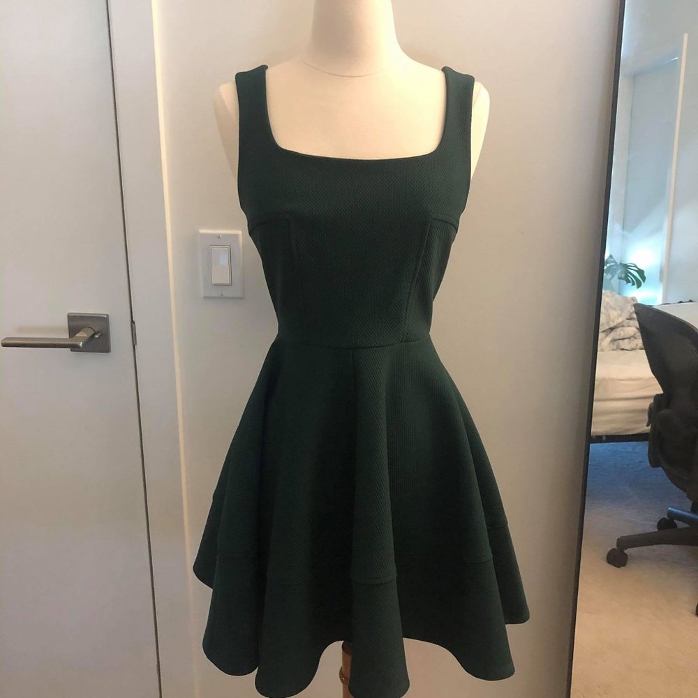 Mystic Los Angeles green fit and flare dress